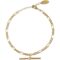 Orelia T-Bar Chunky Fiagaro Bracelet Pale Gold 5055509417991