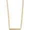 Orelia Flat Curb Bar Necklace Pale Gold 5055509419094