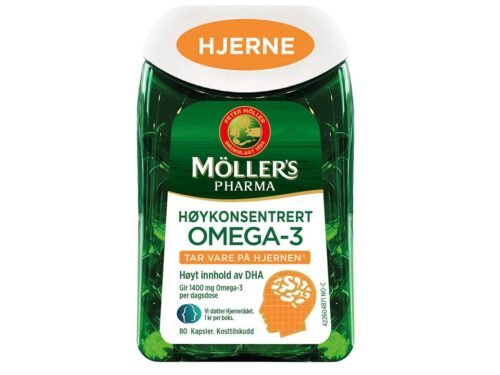 Möllers Pharma Høykonsentrert Omega-3 Hjerne 80 kapsler