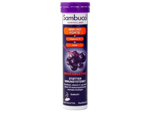 Sambucol Immuno Forte + Vitamin C + Sink 15 brusetabletter