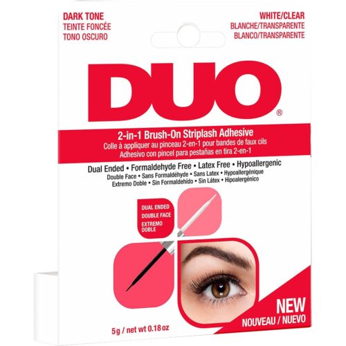 Andrea DUO 2-in-1 Brush-On Adhesive Clear & Dark 5 g – 0073930656968