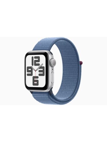 Apple Watch SE (2023) GPS 40mm – Silver Aluminium Case with Winter Blue Sport Loop – 0194253770763