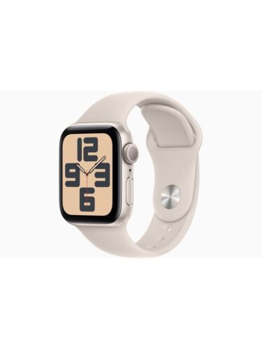 Apple Watch SE (2023) GPS 40mm – Starlight Aluminium Case with Starlight Sport Band – M/L – 0194253768173