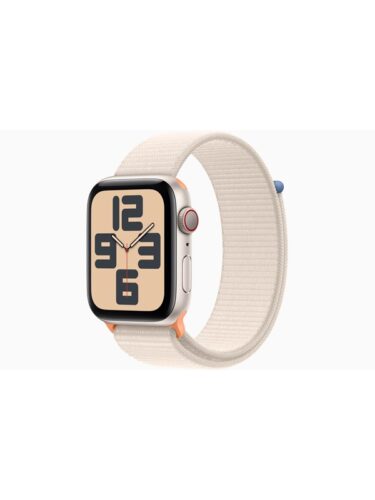 Apple Watch SE (2023) GPS + Cellular 44mm – Starlight Aluminium Case with Starlight Sport Loop – 0194253793571