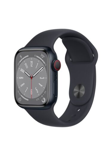 Apple Watch Series 8 GPS + Cellular 41mm Midnight Aluminium Case with Midnight Sport Band – 0194253177203
