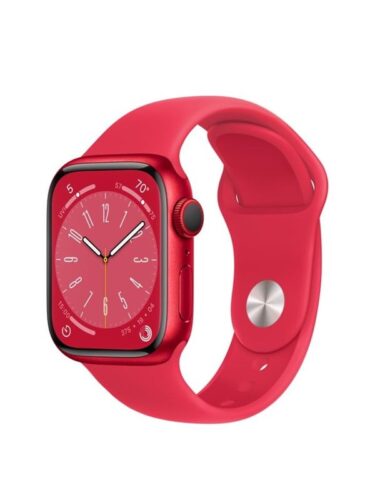 Apple Watch Series 8 GPS + Cellular 41mm (PRODUCT)RED Aluminium Case with (PRODUCT)RED Sport Band – 0194253177906