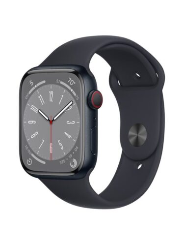 Apple Watch Series 8 GPS + Cellular 45mm Midnight Aluminium Case with Midnight Sport Band – 0194253180791