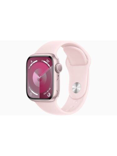 Apple Watch Series 9 GPS 41mm – Pink Aluminium Case with Light Pink Sport Band – M/L – 0194253817857