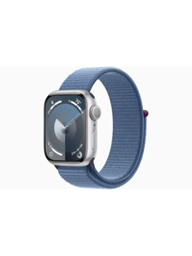 Apple Watch Series 9 GPS 41mm – Silver Aluminium Case with Winter Blue Sport Loop – 0194253817116