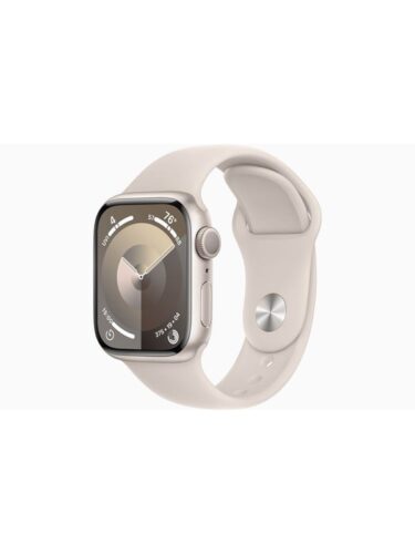 Apple Watch Series 9 GPS 41mm – Starlight Aluminium Case with Starlight Sport Band – S/M – 0194253814153