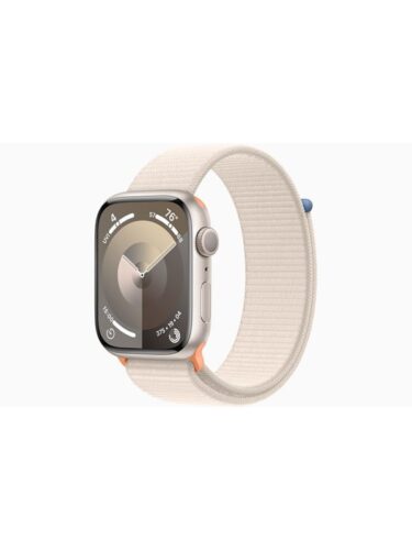 Apple Watch Series 9 GPS 45mm – Starlight Aluminium Case with Starlight Sport Loop – 0194253819332