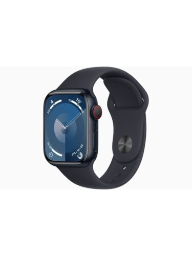 Apple Watch Series 9 GPS + Cellular 41mm – Midnight Aluminium Case with Midnight Sport Band – M/L – 0194253841135