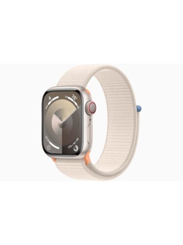 Apple Watch Series 9 GPS + Cellular 41mm – Starlight Aluminium Case with Starlight Sport Loop – 0194253840497