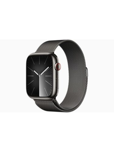 Apple Watch Series 9 GPS + Cellular 45mm – Graphite Stainless Steel Case with Graphite Milanese Loop – 0194253853718