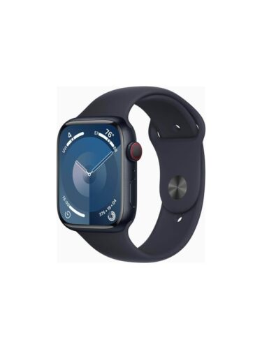 Apple Watch Series 9 GPS + Cellular 45mm – Midnight Aluminium Case with Midnight Sport Band – S/M – 0194253848332