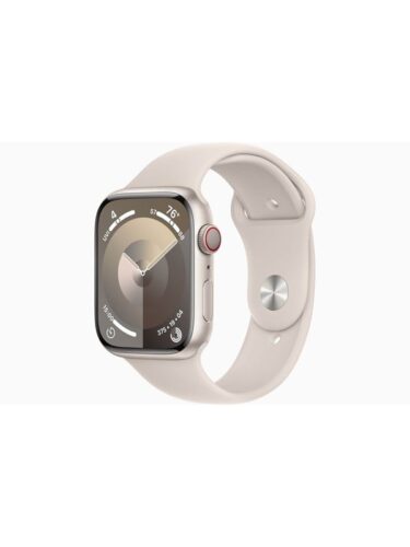 Apple Watch Series 9 GPS + Cellular 45mm – Starlight Aluminium Case with Starlight Sport Band – M/L – 0194253847694