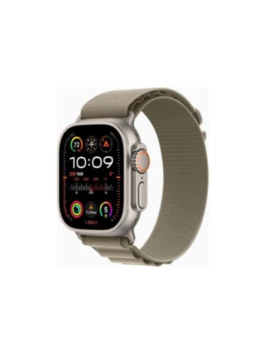 Apple Watch Ultra 2 GPS + Cellular 49mm – Titanium Case with Olive Alpine Loop – Large – 0194253829942