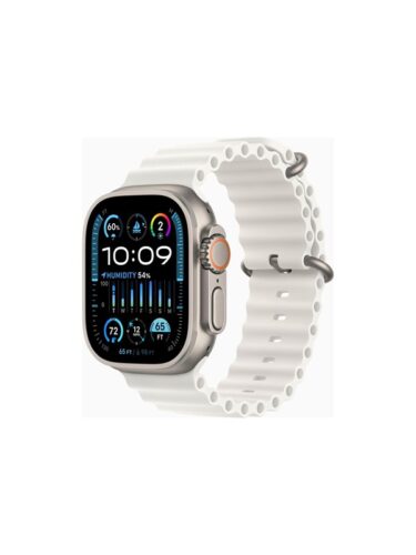Apple Watch Ultra 2 GPS + Cellular 49mm – Titanium Case with White Ocean Band – 0194253826705