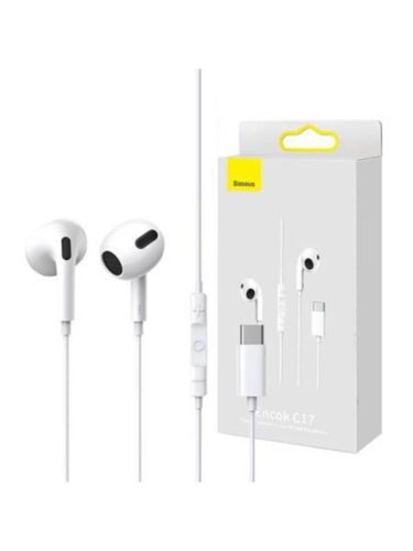 Baseus Encok C17 Earphones (white) – 6932172604264