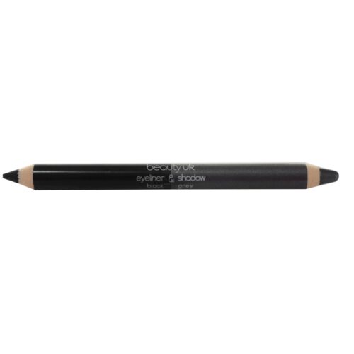 BEAUTY UK Double Ended Pencil (Jumbo) black/ grey – 5023890036091