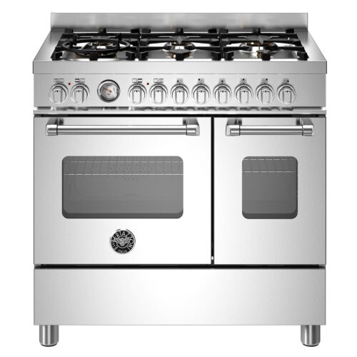 Bertazzoni MAS96L2EXT Master Gasskomfyr med dobbelovn 90cm rustfritt stål – 8059304882029