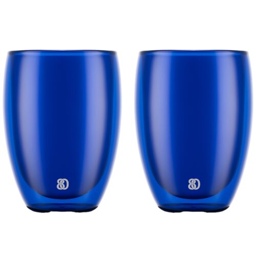 Bodum PAVINA dobbeltvegget glass 35cl 2pk, blå – 699965608477