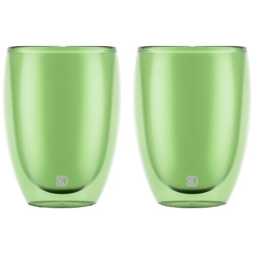 Bodum PAVINA dobbeltvegget glass 35cl 2pk, grønn – 699965608491