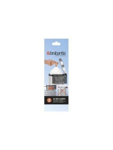 brabantia Size B – trash can liner – 5 L – high-density polyethylene (HDPE) – white – pack of 12 x 20 – 8710755311741