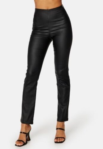 BUBBLEROOM Alicia coated straight leg trousers Black 54 – 7333340155707