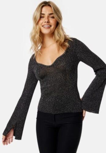 BUBBLEROOM Alime Sparkling Knitted Top Black / Silver XL – 7333340263419