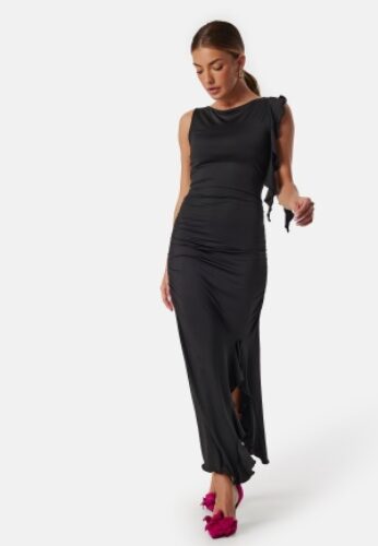 BUBBLEROOM Amandah Frill Dress Black M – 7333340313435