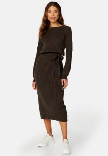 BUBBLEROOM Amira knitted dress Brown 4XL – 7333340147924