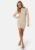 BUBBLEROOM Amra Puff Sleeve Dress Beige melange L – 7333340256343