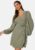 BUBBLEROOM Axelle Wrap Dress Khaki green XS – 7333340271179