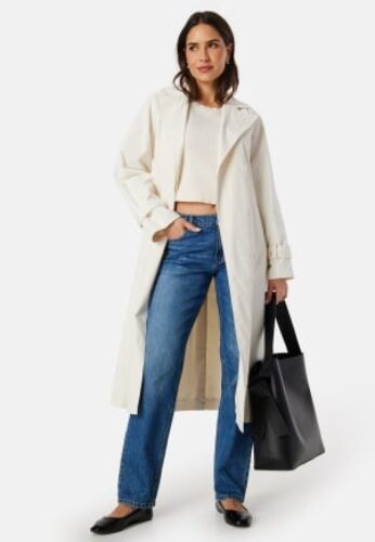 BUBBLEROOM Belted Midi Trenchcoat Winter white 40 – 7333340280560