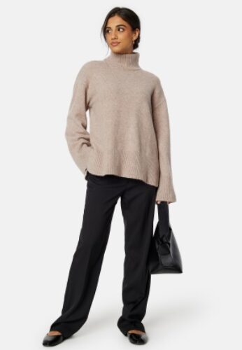 BUBBLEROOM Betina Turtleneck Sweater Beige melange M – 7333340250679