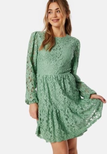 BUBBLEROOM Blanca lace dress Dusty green 42 – 7333340198643