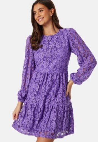 BUBBLEROOM Blanca lace dress Lavender 34 – 7333340198674