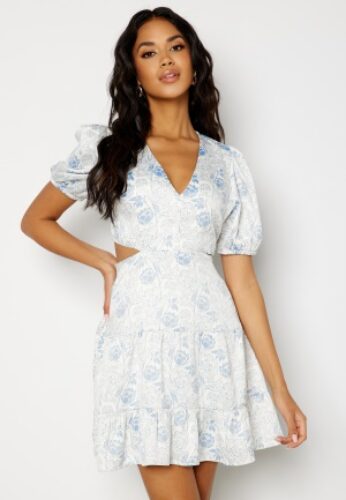 BUBBLEROOM Camille Dress Blue / Floral 46 – 7333340138564