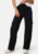 BUBBLEROOM Cargo Wide Trousers Black S – 7333340265017