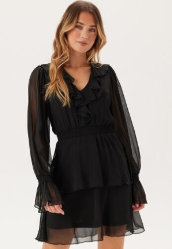 BUBBLEROOM Cheyenne Frill dress Black 34 – 7333340168417