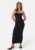 BUBBLEROOM Contrast Rib Dress Black XL – 7333340328996