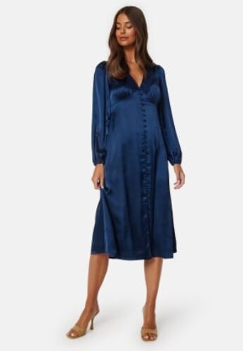 BUBBLEROOM Dayla satin dress Dark blue 36 – 7333340177440