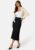 BUBBLEROOM Demi Midi Satin Skirt Black 46 – 7333340244050