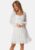 BUBBLEROOM Dobby Dot Rushed Dress White L – 7333340287712