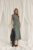BUBBLEROOM Drapy Cap Sleeve Dress Green S – 7333340294352