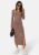 BUBBLEROOM Feya Slit Dress Dark mole L – 7333340305515