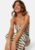 BUBBLEROOM Fine Knitted Bustier Dress Ljusbeige/Striped L – 7333340289402