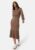 BUBBLEROOM Fine Knitted Turtle Neck Dress Light brown M – 7333340290910