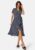 BUBBLEROOM Flounce Midi Wrap Dress Dark blue/Patterned XS – 7333340296059